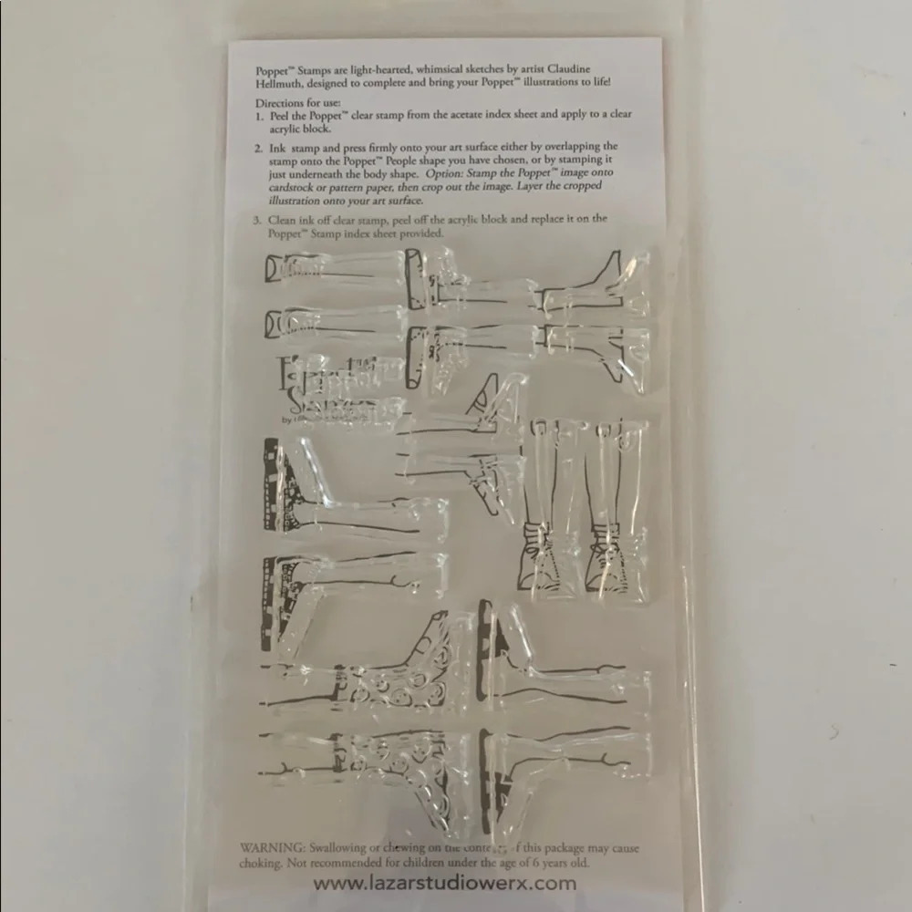 Vintage Poppet Collage Cling Stamps by Claudine Hellmuth - Kid's Legs and Feet - Picture 4 of 6